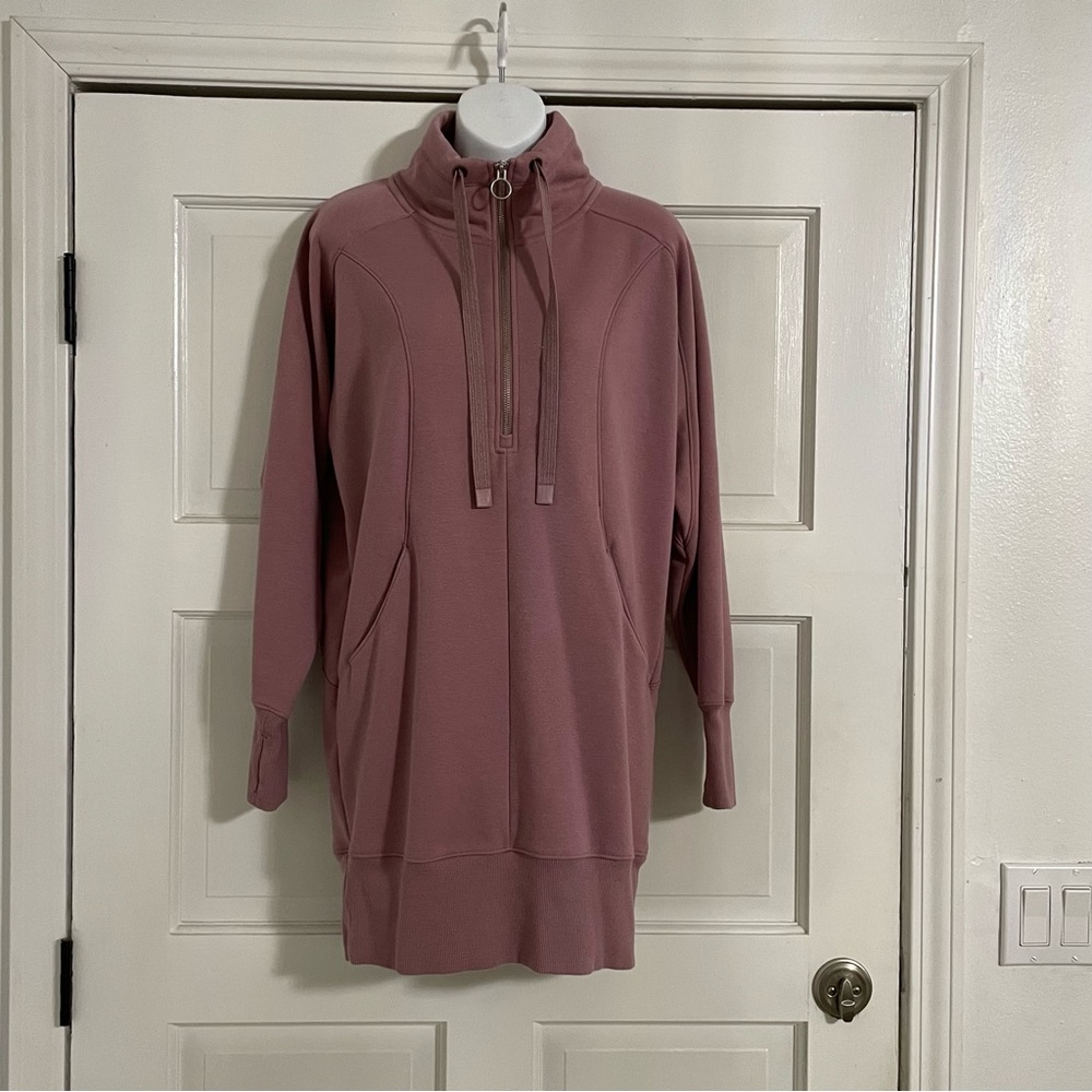 Athleta Cozy Karma 1/4 Zip Sweater Dress